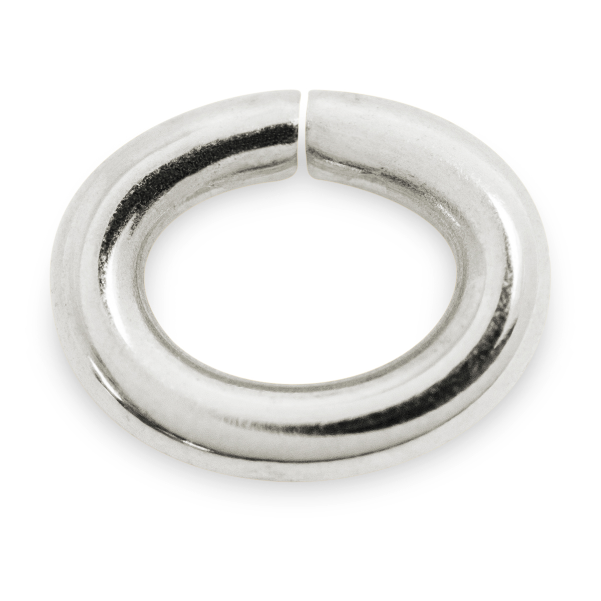 Anneaux brisés ovals, 925/- Argent, Ø 9 mm, Épaisseur 1,3 mm