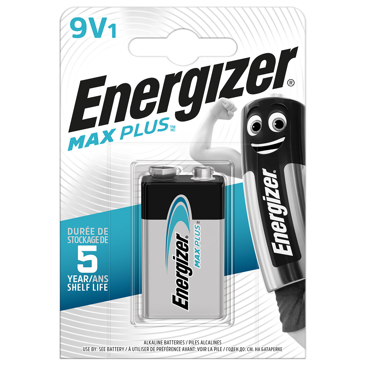 Energizer Max Plus 9 V pile 6LR61, 6LR61, 522, GP1604A, 6LF22