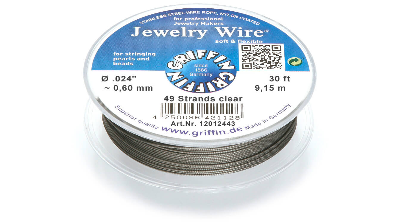 Griffin Jewelry Wire crinelle, acier inoxydable, 9,15 m, Ø 0,6 mm
