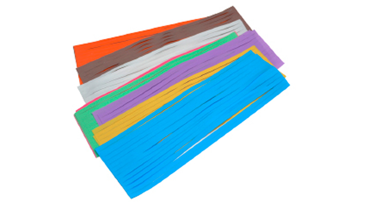 Assortiment de 18 draps de polissage, enduits, découpé en lamelles, grains 360 - 4000