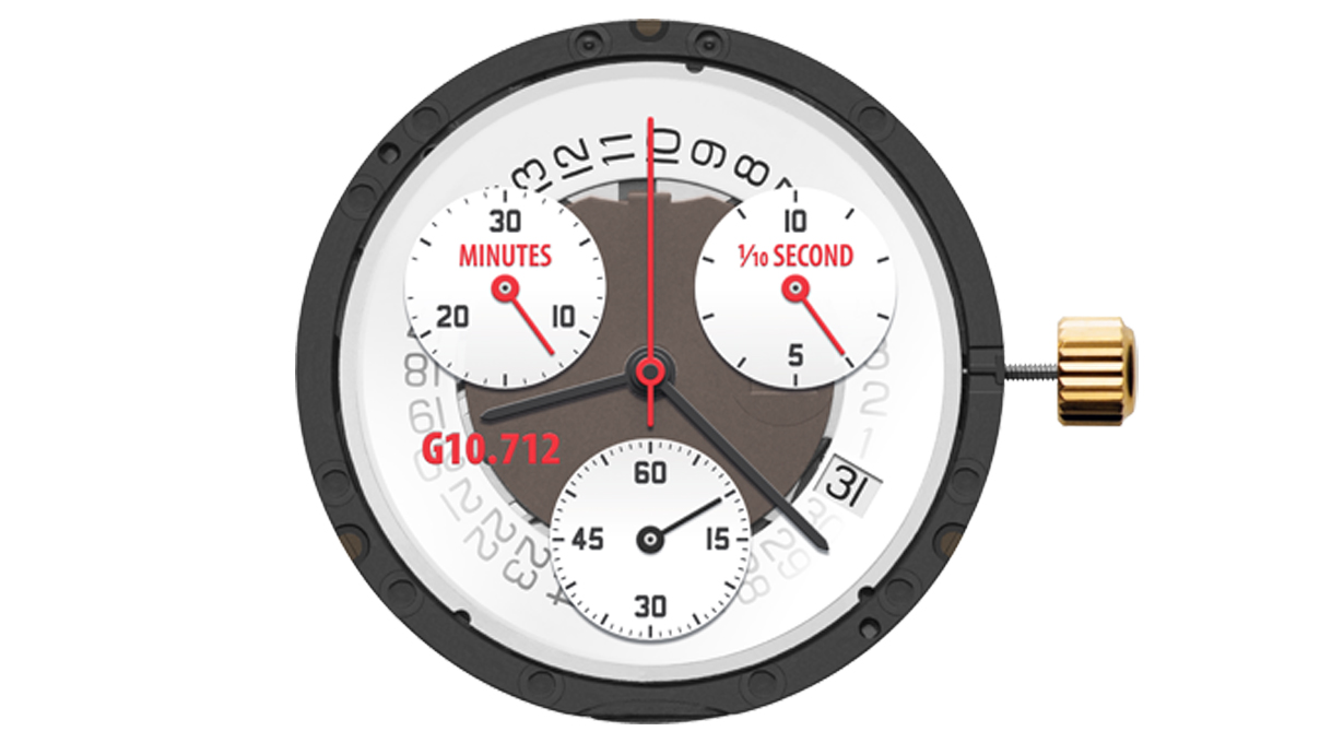 Mvt. ETA G10.712 H1 13 1/4''' SC CHRONO 2PUSHERS Quarz (394 | SR936SW) - PowerDrive