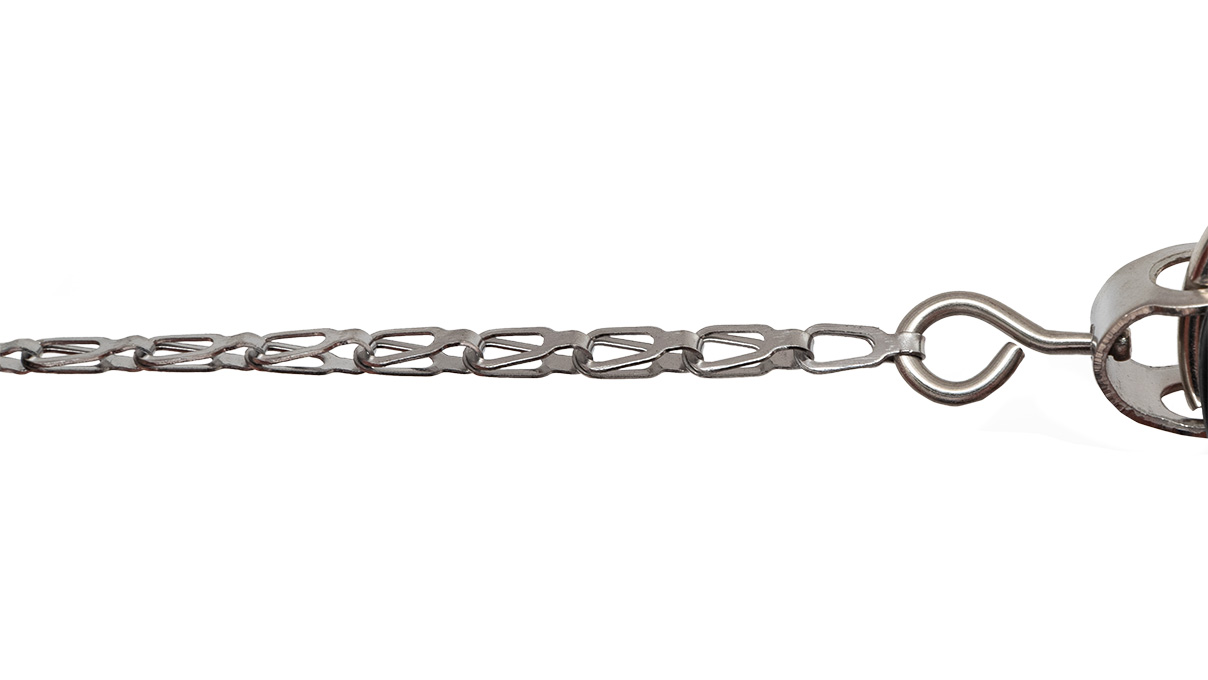 Rouleau de clé de traction, Ø 51 mm, chaîne 62 cm, acier, chromé
