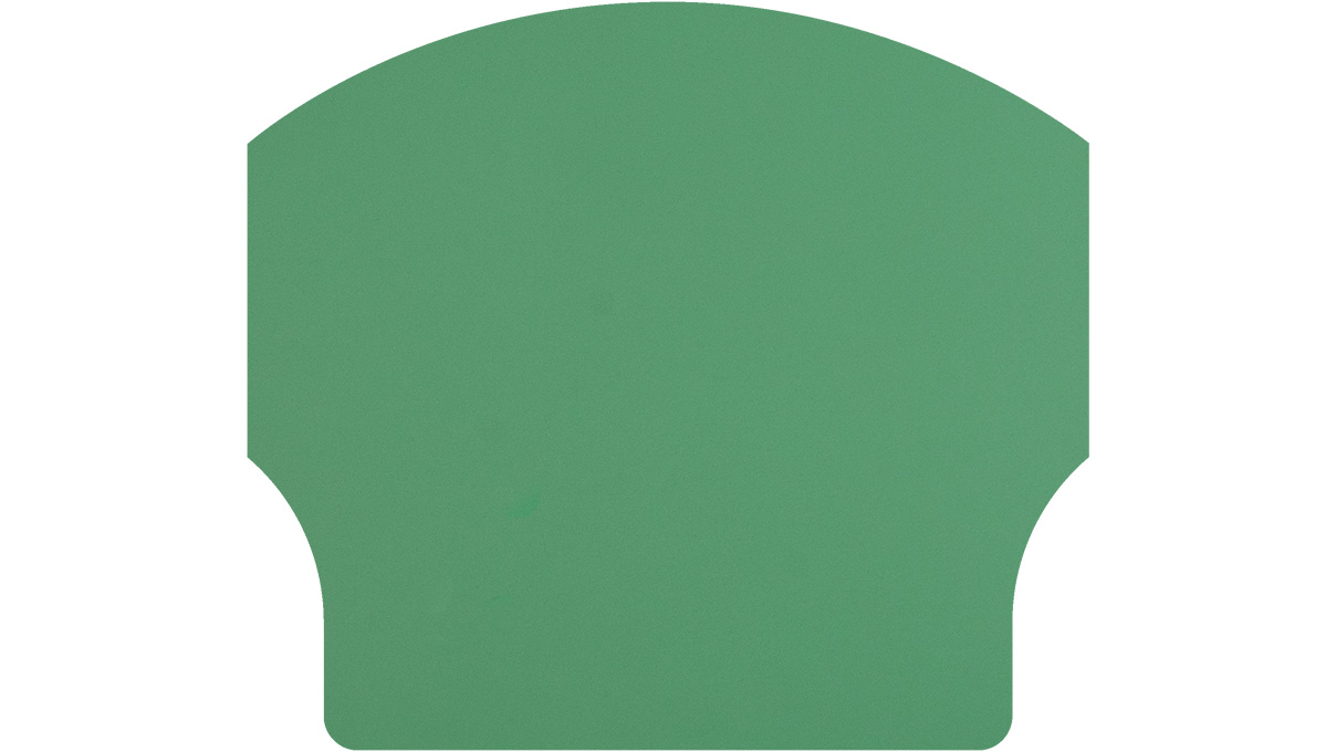 Tapis de travail antistatique, souple, forme incurvée, 269 x 239 mm, vert