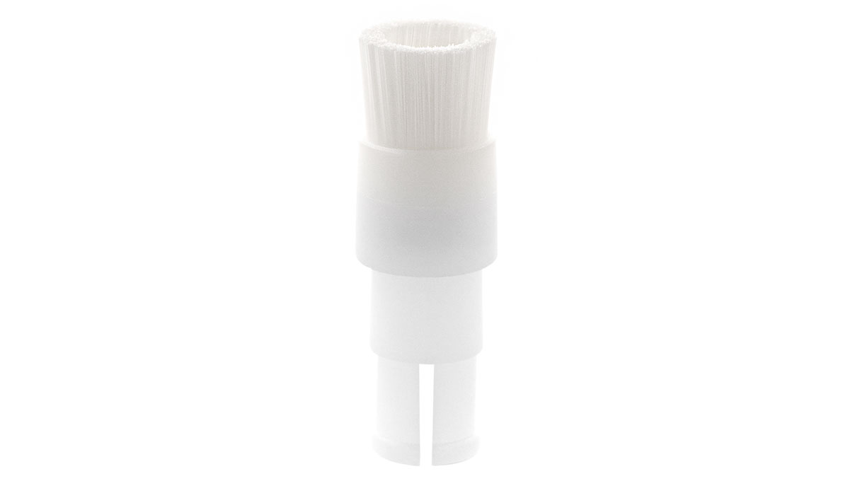 Brosse fine Ø 10 mm, nylon 0,08 mm, blanc, pour pompe à vide