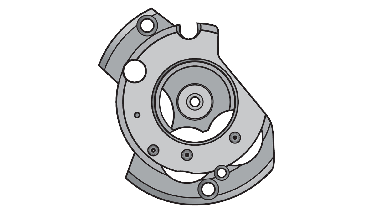 ETA01134.2650.452 Bâti du dispositif automatique, empierré doré(e)