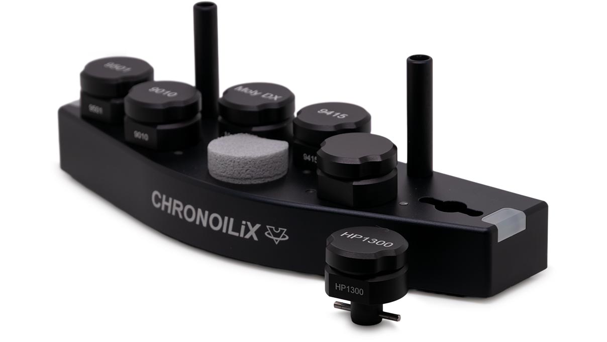 VOH Chronoilix, socle d’huilier intelligent de contenants à huile avec fonction contrôlée par application
pour le suivi des dates de péremption des huiles