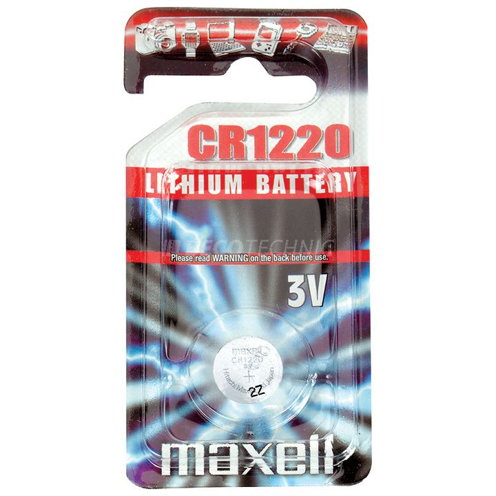 Maxell Pile lithium CR 1220 emballage en blister de 1 pcs
