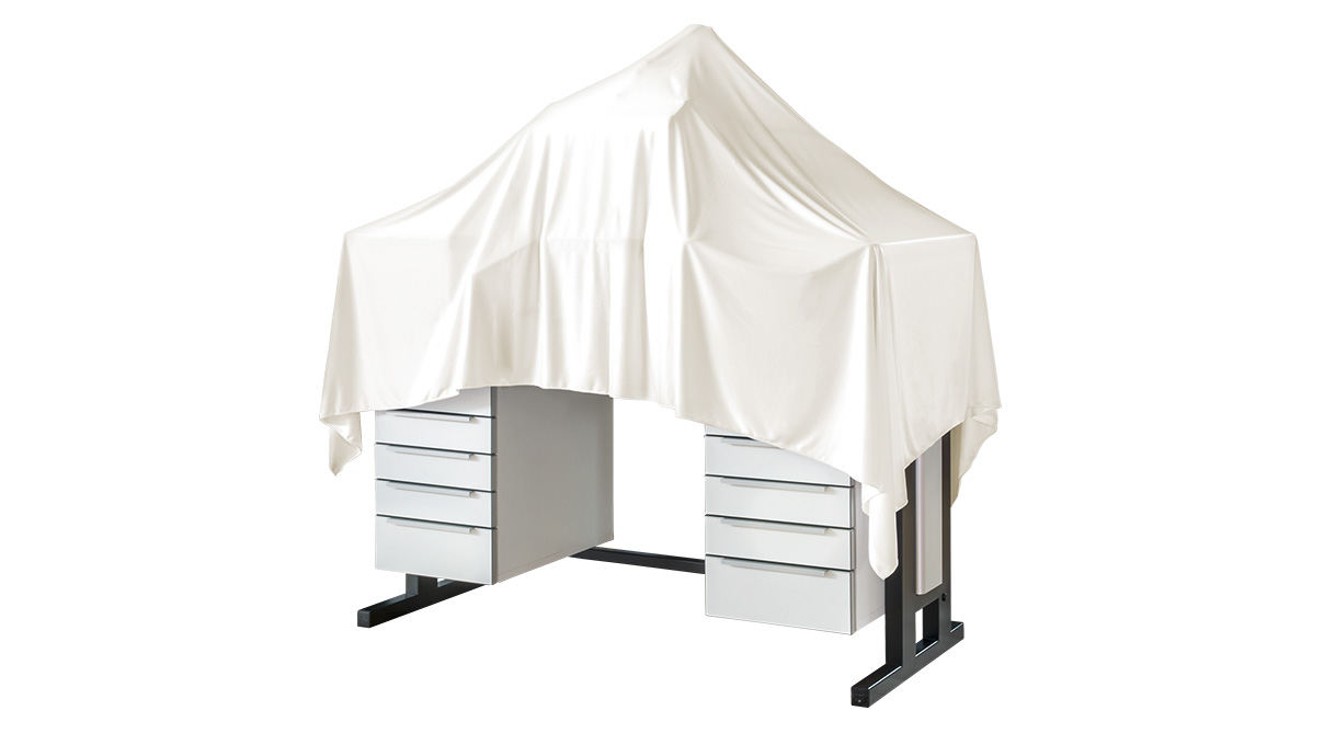 Tissu de protection, en microfibre, blanc cassé, 250 x 160 cm