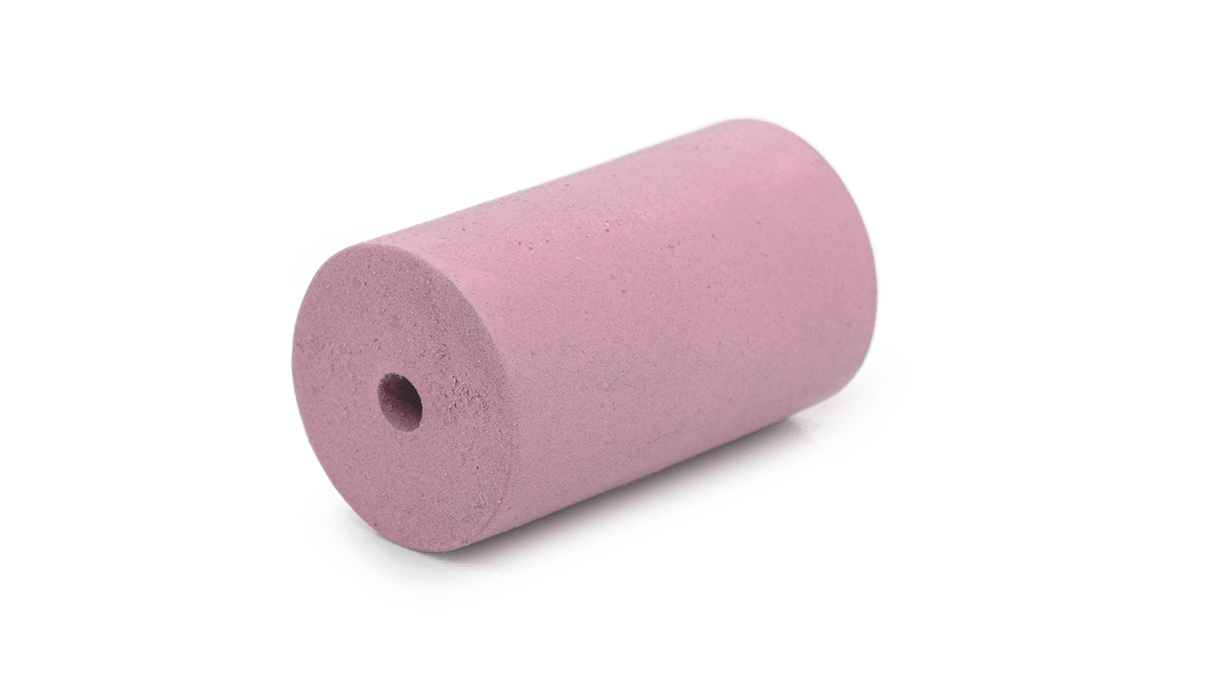 Polissoir Universal, rosé, cylindre, Ø 12 x 20 mm, souple, grain très fin