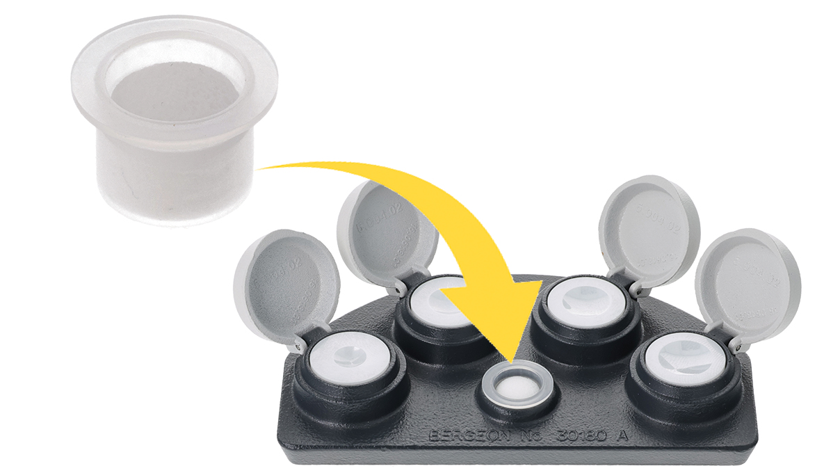 Bergeon 11582-01 Godet à huile avec mousse absorbante pour réservoir d'huile 30180, Ø 10 mm, 1 pièce