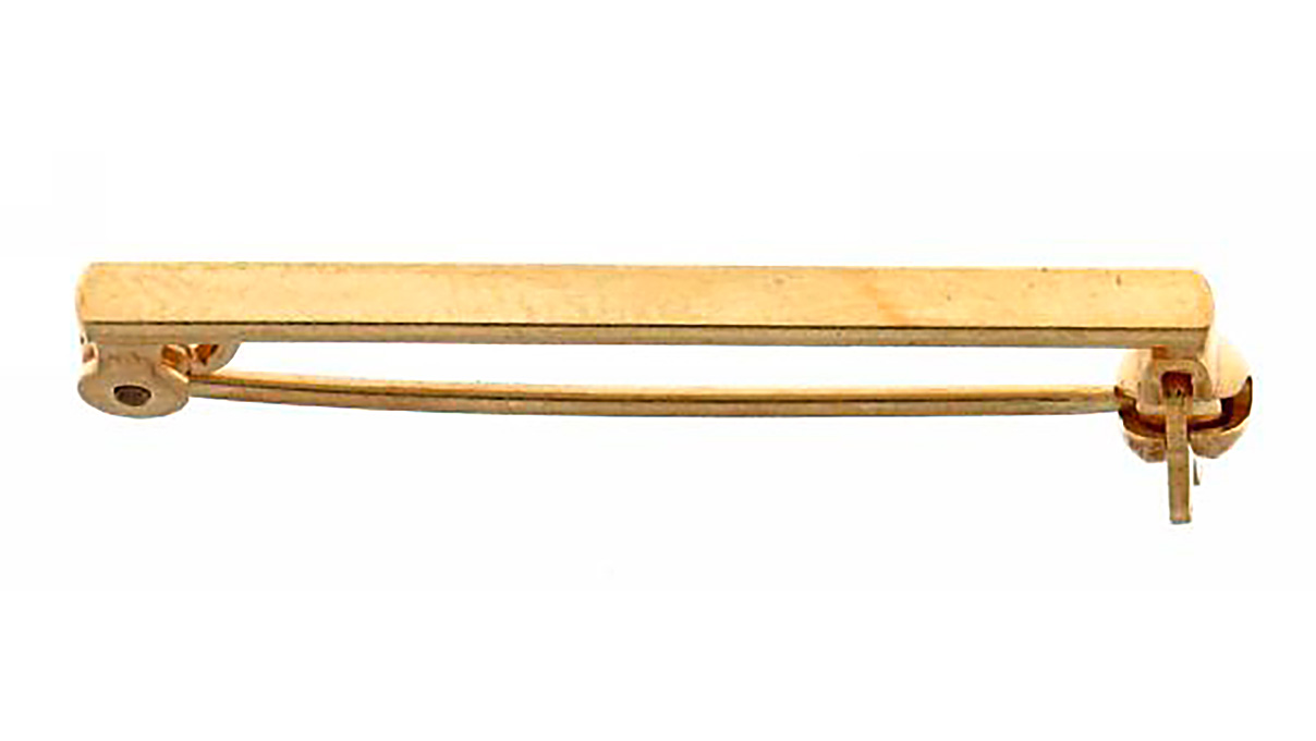 Plaque de broche avec barre, serrure sphérique et charnière, longueur 35 mm