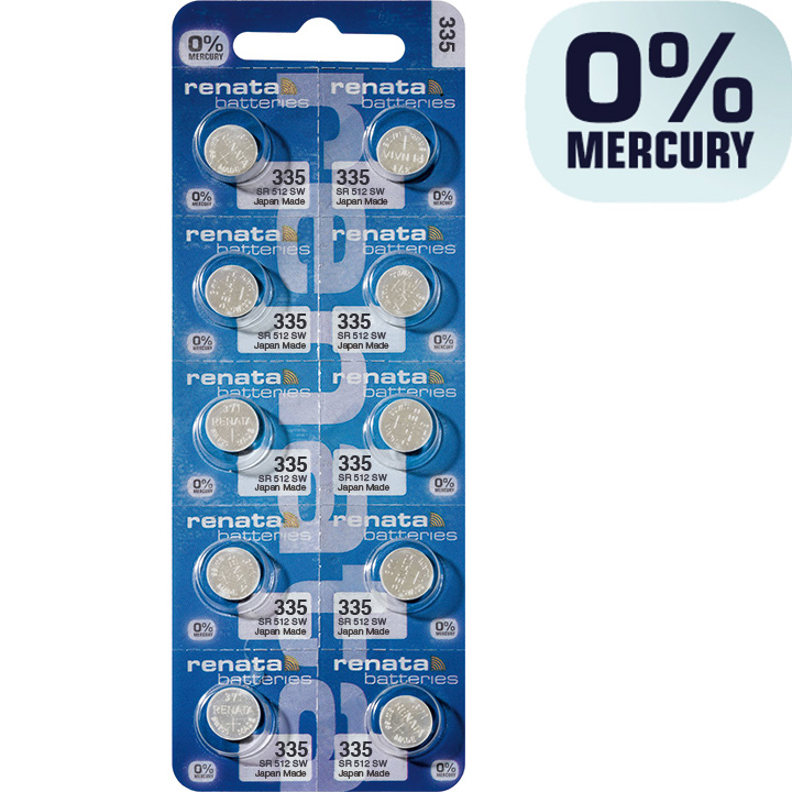 Renata pile 335 en Multipack, 0% mercure