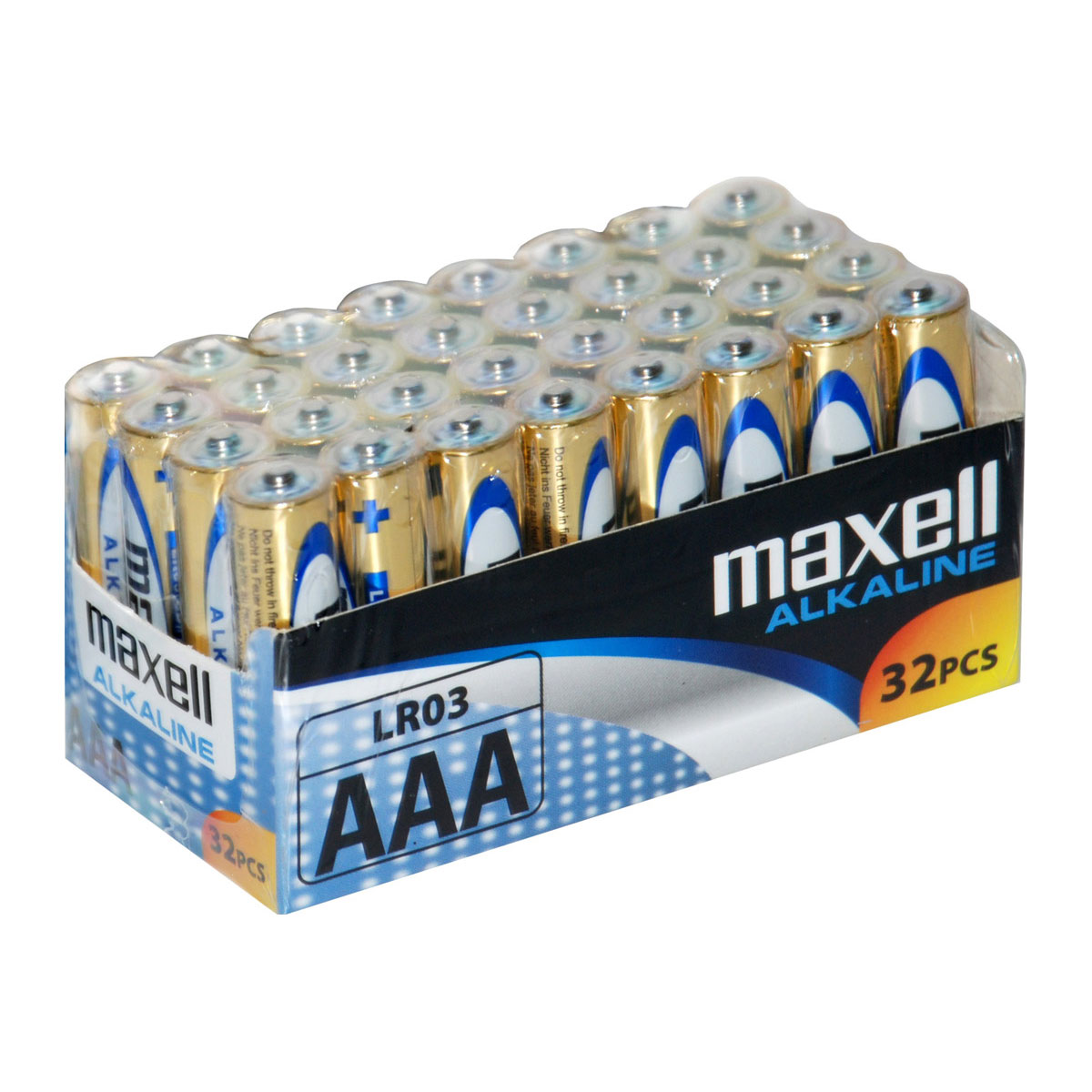 Maxell Pack Shrink 32 pièces LR03 Micro Alcaline 1,5 V AAA E92