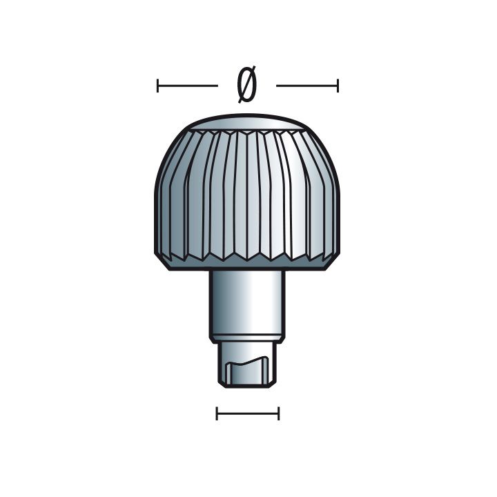 Couronne à vis PBBZ, inox, Ø 5,25, tube 2,5, filetage 0,9, hauteur 4, joint, tube pour boîtier, étanche