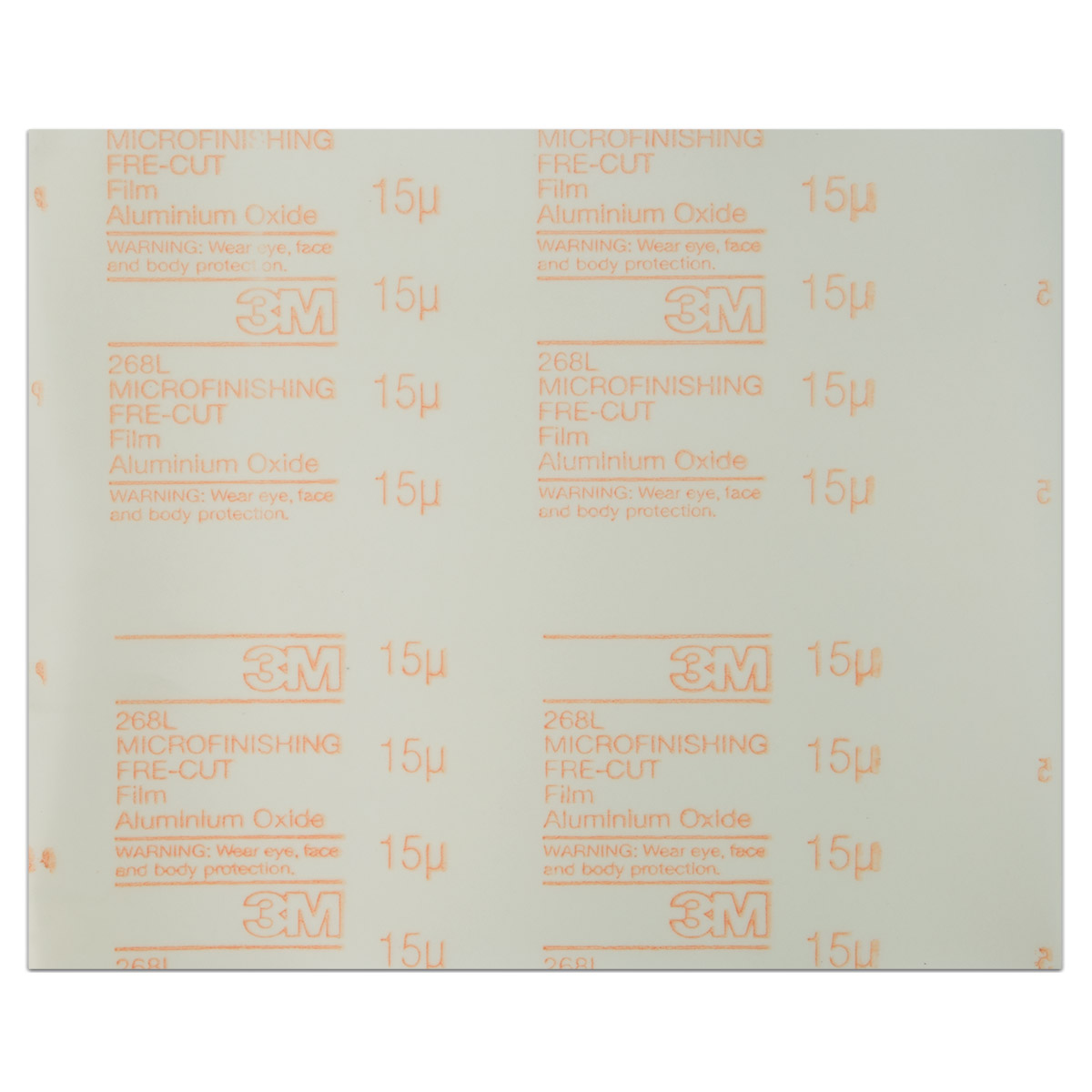 3M Film de rodage IMFF 268L, 230 x 280 mm, grain 15 µm, transparent, autocollant