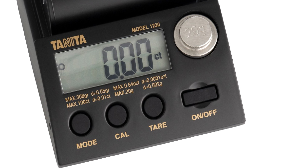 Tanita 1230 balance à carat jusqu'à 20 g / 100 ct
