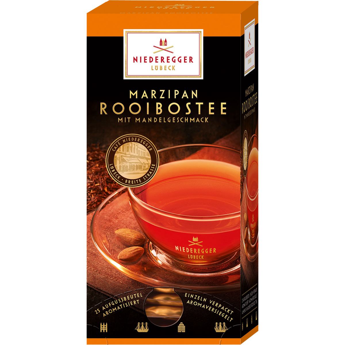 Niederegger thé rooibos de massepain, 43,75 g, 25 sachets