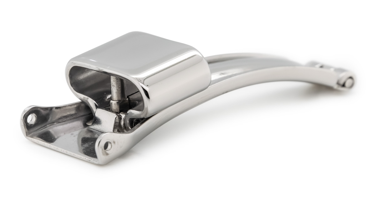 Fermoir pliant pour bracelets en cuir, 12 mm, acier