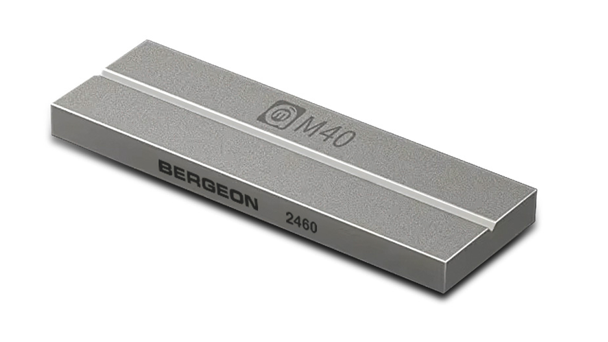 Bergeon 2460 Pierre à aiguiser pour pointes de pincettes, 6 x 75 x 25 mm