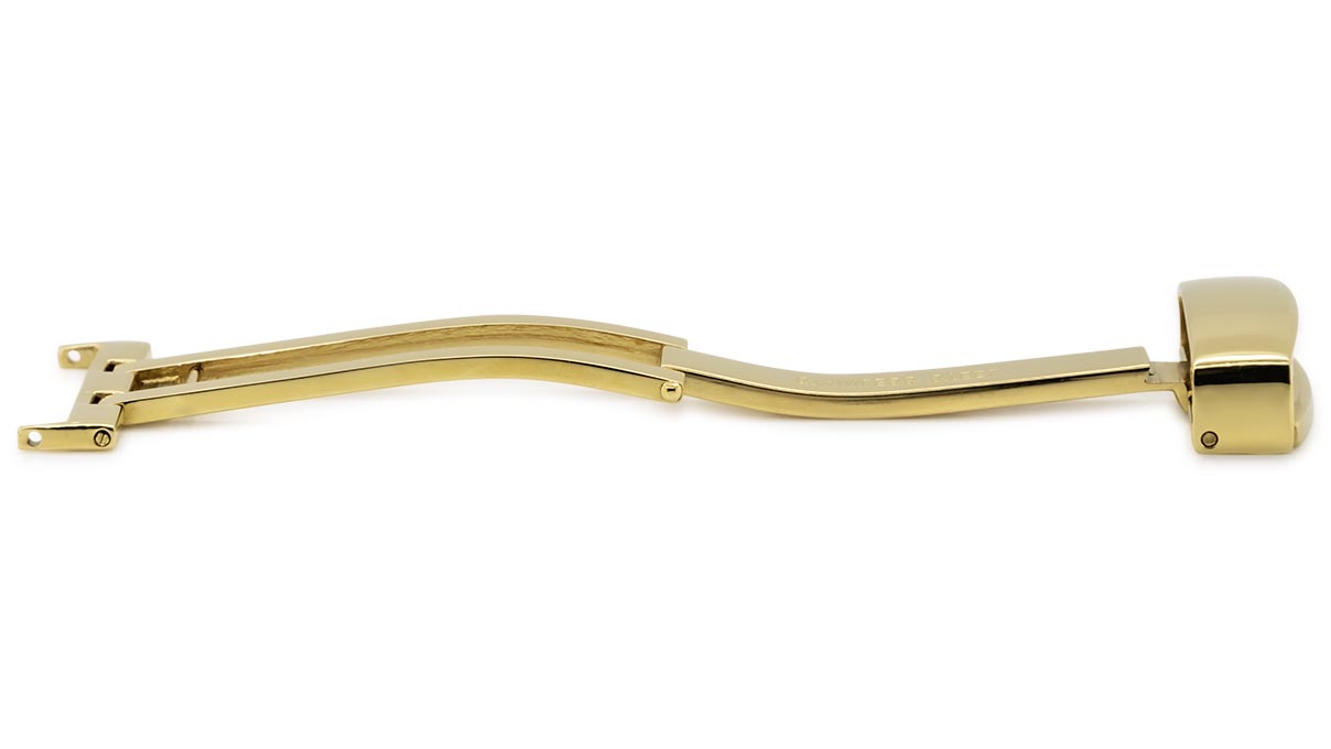 Boucle déployante pour bracelets cuir, doré, 16 mm