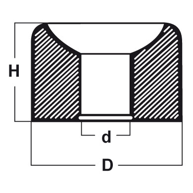 KWM KL 213, Bouchons en laiton, D/d/H: Ø 1 mm, Ø 0,13 mm, 0,35 mm, 20 pièces