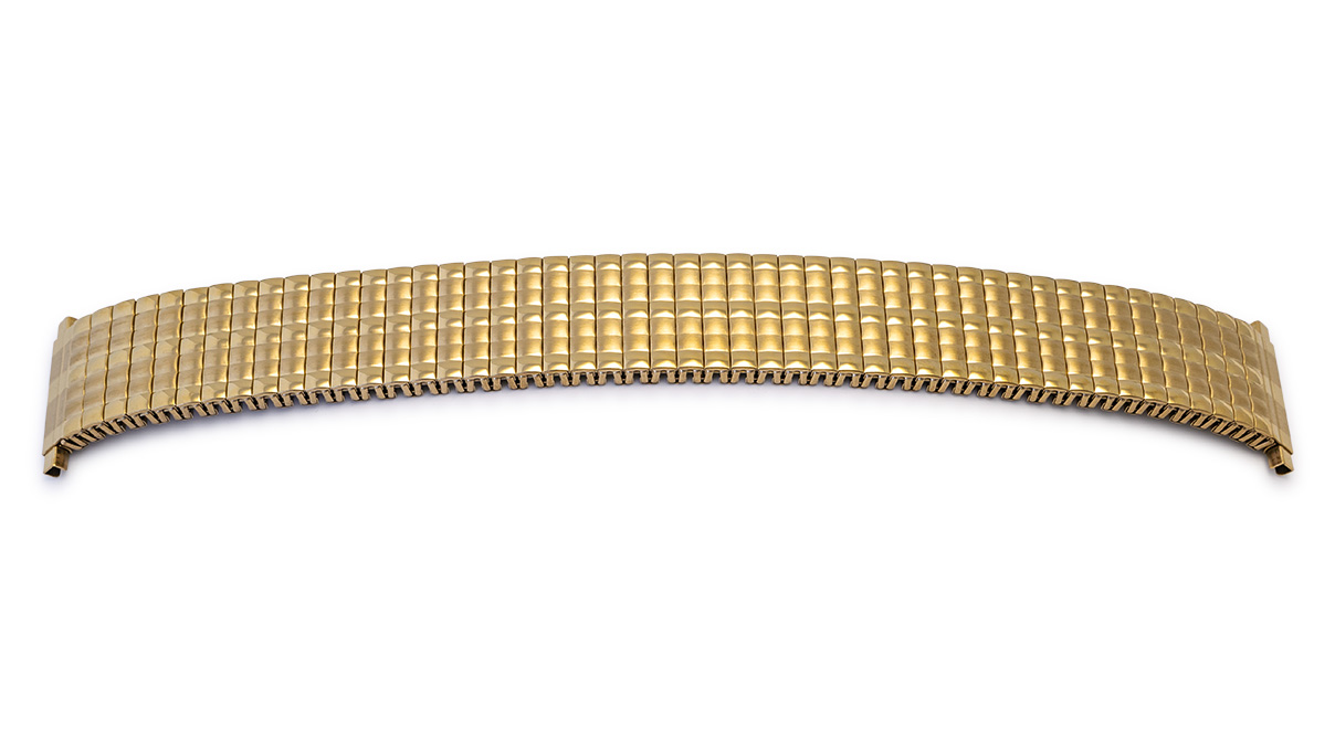 Bracelet de montre Flex, acier inoxydable en or PVD, largeur 18 mm, cornes 18 - 20 mm mm, longueur 165 mm