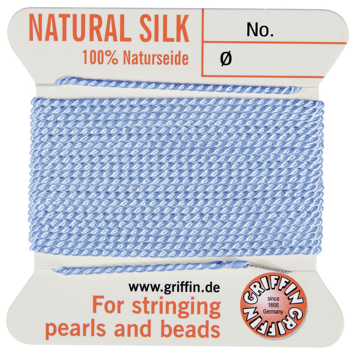 Natural silk bleue 1 enfileur 2 m grosseurs 3