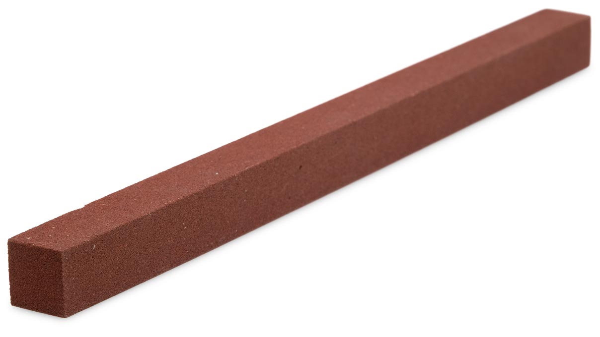 India pierre d'aiguisage, Carrée, 10 x 10 mm, Moyen, Longueur 150 mm