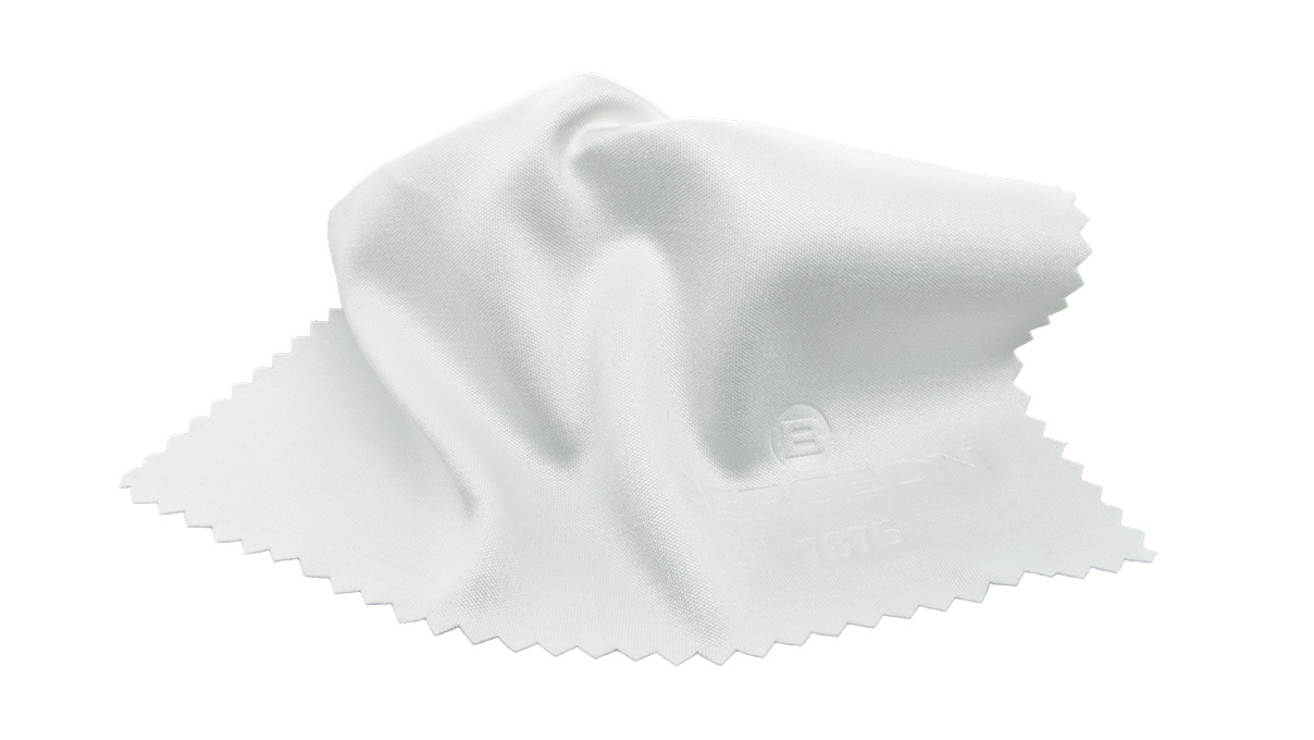 Bergeon 7875-20 Chiffon microfibre, 120 x 120 mm, 75 % polyester, 25 % polyamide, extra doux, 20 pièces