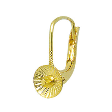 Dormeuse, avec coquille de perle Ø 6 mm, 585/- or jaune