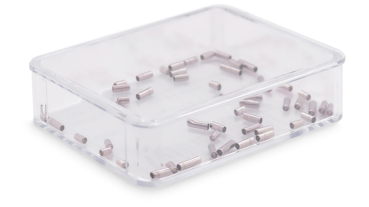 Assortiment de 50 tubes de boîte avec tube de 2 mm, pour montres étanches