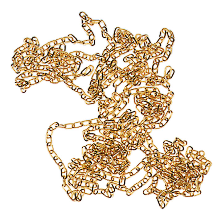 Chaînes en laiton pour montres L 180 cm réf. 19
Dimensions des maillons intérieur/extérieur 4,8x6,6, Ø 0,90 mm