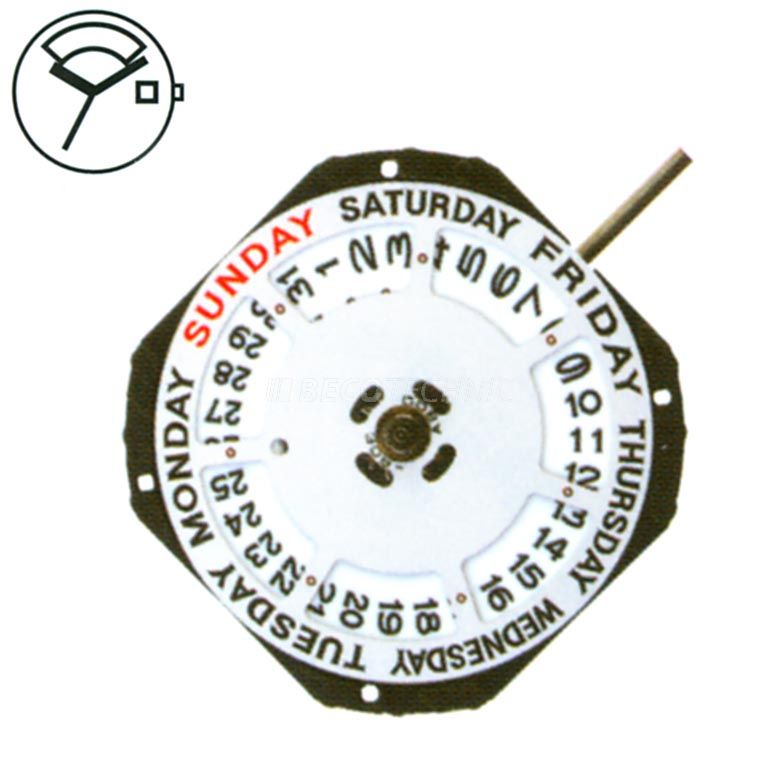 Mvt. Miyota 2350 11 1/2''' DAY12/DATE3 SC WIDE DAY Quartz (377 | SR626SW)