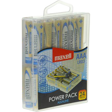Maxell Power Pack 24 pièces LR03 Micro Alcaline 1,5 V AAA E92