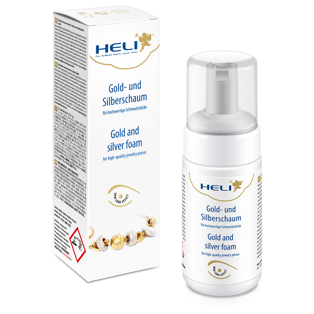 Heli mousse pour or et argent avec protection contre la ternissure, emballage bijoutier, 100 ml