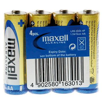 Maxell LR6 shrink, alcaline, pile AA