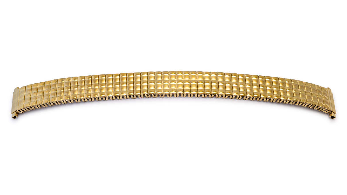 Bracelet de montre Flex, acier inoxydable en or PVD, largeur 12 mm, cornes 12 - 14 mm, longueur 155 mm