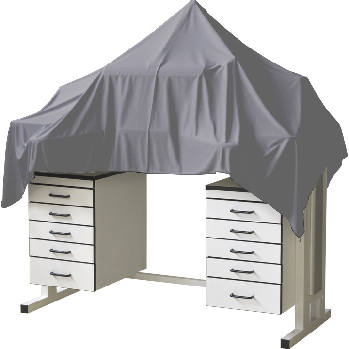 Bergeon 7867-G-170  housse de table de travail, microfibre, antistatique, gris