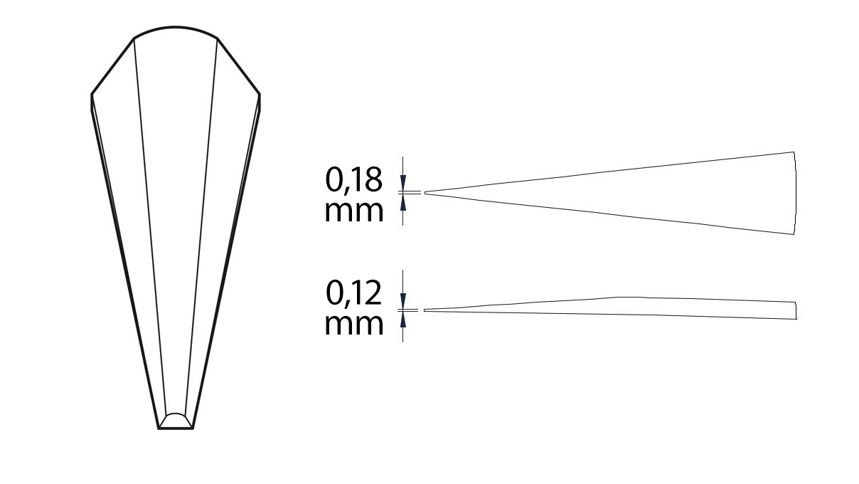 Beco Technic brucelles, Forme 3C, Acier inoxydable, SA, 110 mm