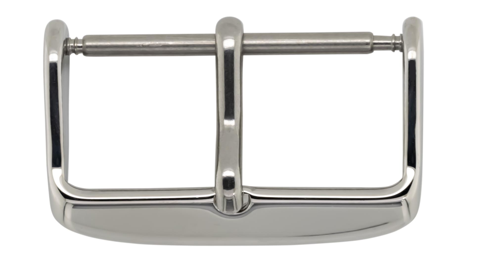 Boucle ardillon pour bracelet cuir, Classic, acier inoxydable, 24 mm