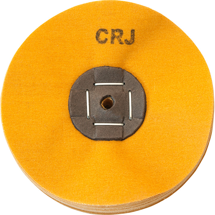 Merard disque de polissage CRJ, coton, jaune, Ø 120 x 20 mm, noyau en carton