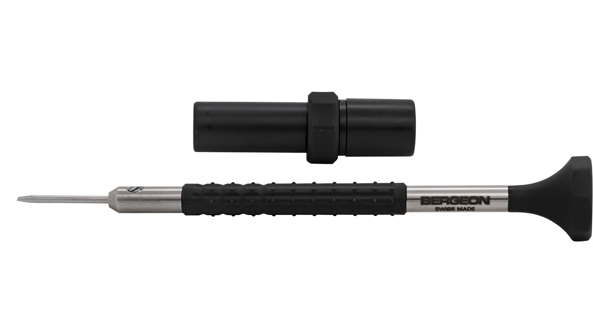 Bergeon 6899-AT tournevis, mèche 1 mm, noir, avec mèches de rechange