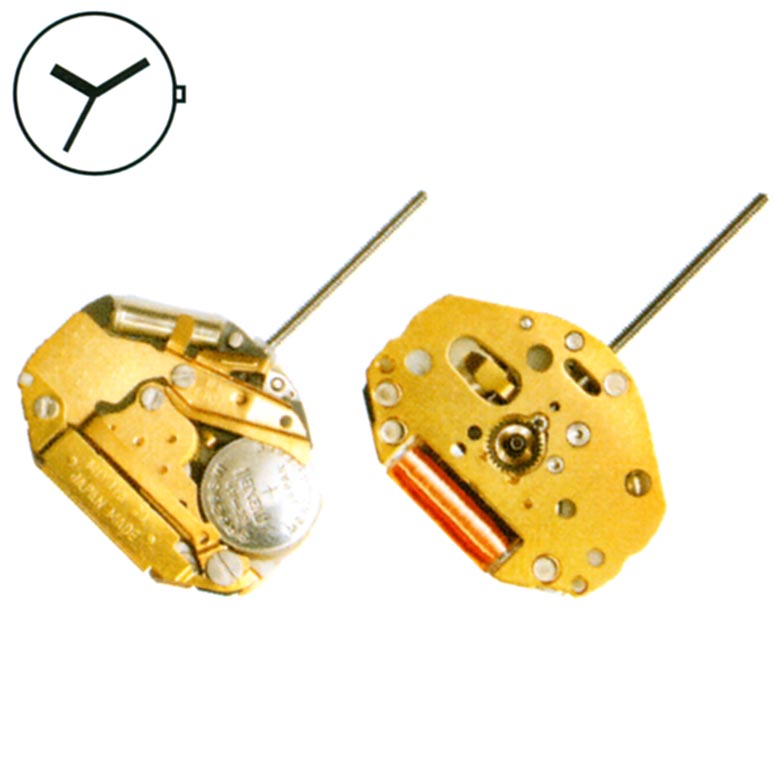 Mvt. Miyota Super 2035 gilt 6 3/4x8''' SC HCP 850u doré  Quartz (377)