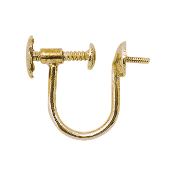 Système oreilles non percées à vis 585/- OJ avec  boule Ø 3,0 mm