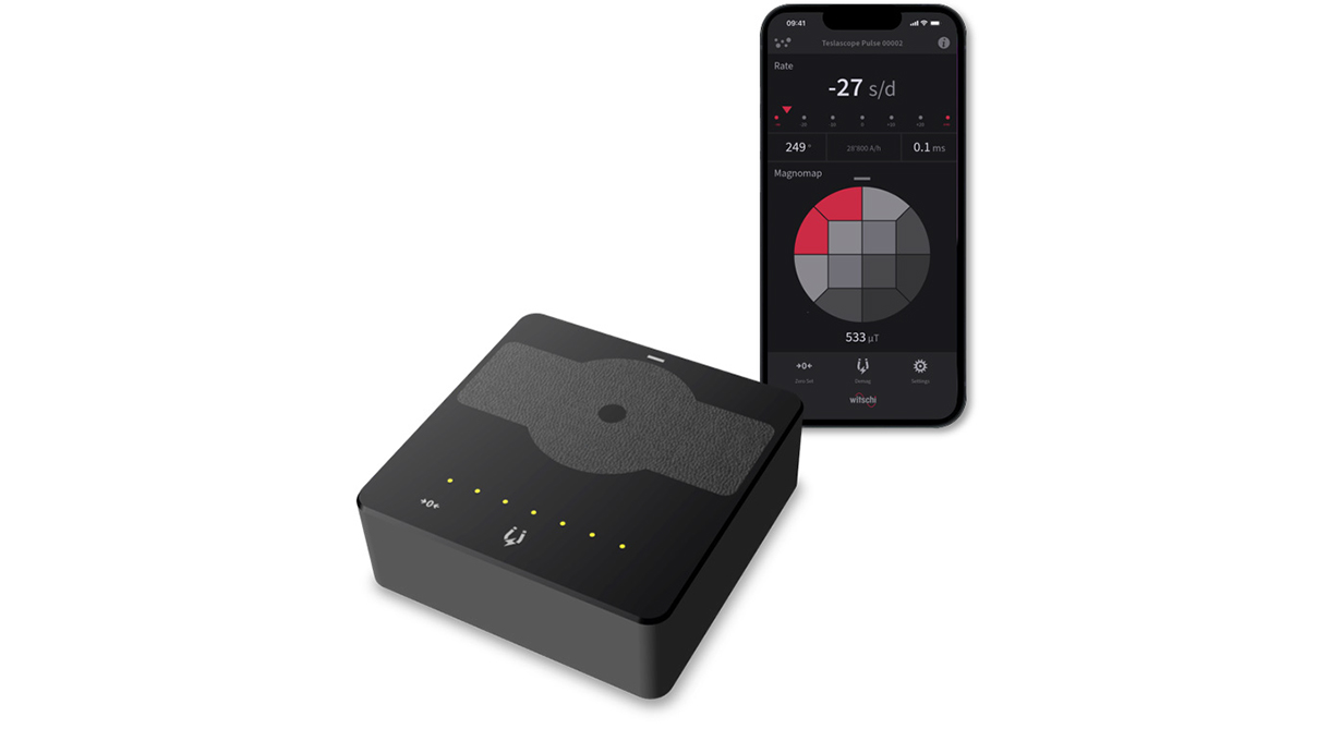 Witschi Teslascope Pulse pour la démagnétisation et la détection de l'état
magnétique des montres