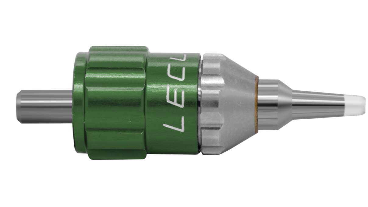 Lecureux tête de tournevis Screw-On, réglable, Ø 1 mm, vert, avec porte-mèche et protection nylon