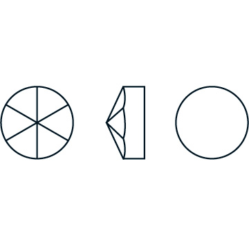 Grenat, rouge, rond, taillé rose, Ø 2,5 mm