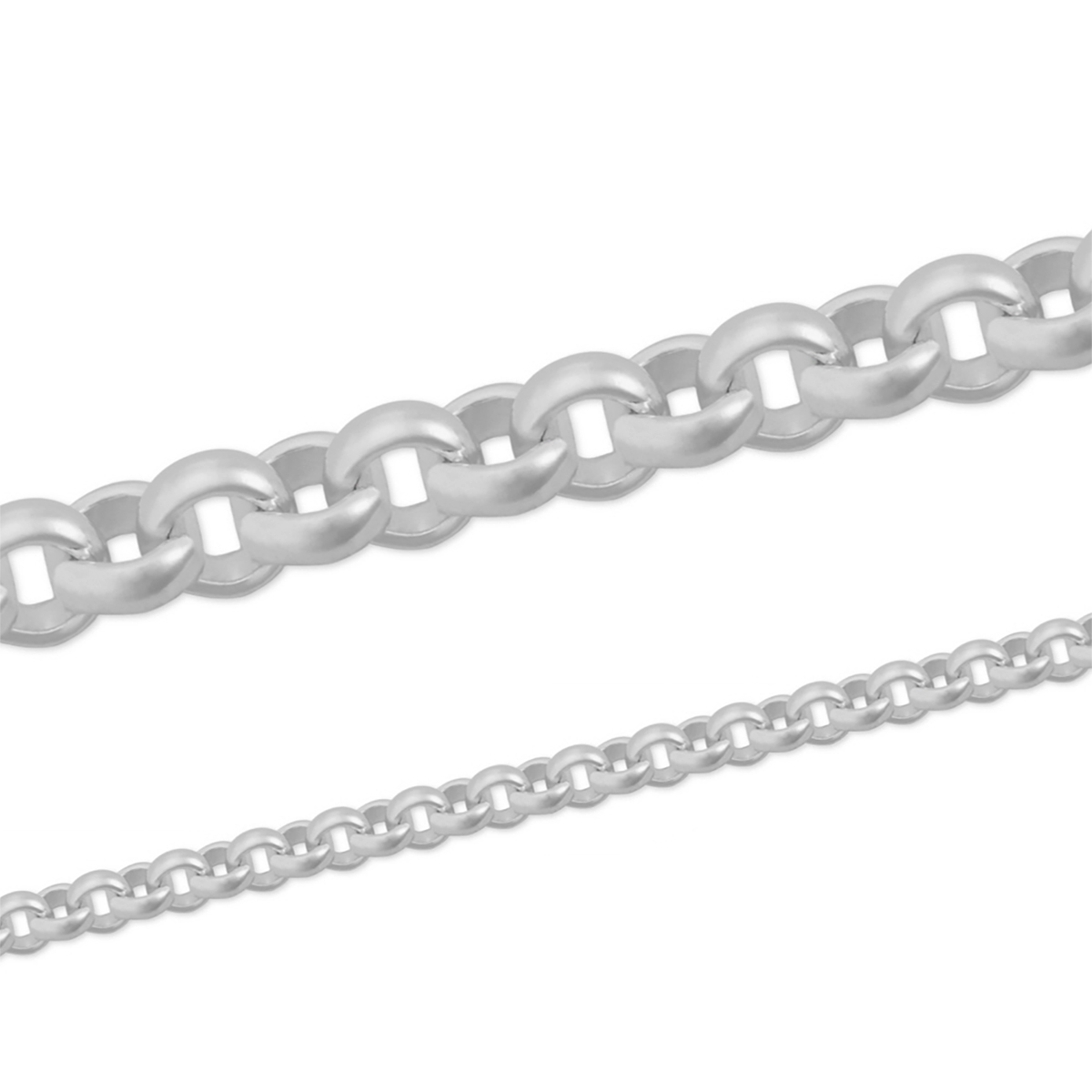 Chaîne maille ronde, 935/- argent, fil profilé, rond, largeur 2,5 mm