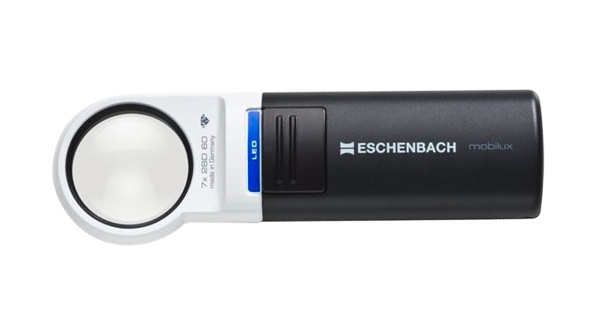 Eschenbach 15117 mobiluxLED, Loupe éclairante, Ø 35 mm, grossissement 7x