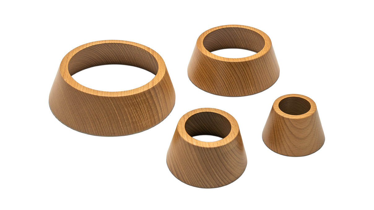 Bergeon 30045 Kit de supports en bois pour horloges et réveils, Ø 72, 98, 145, 175 mm